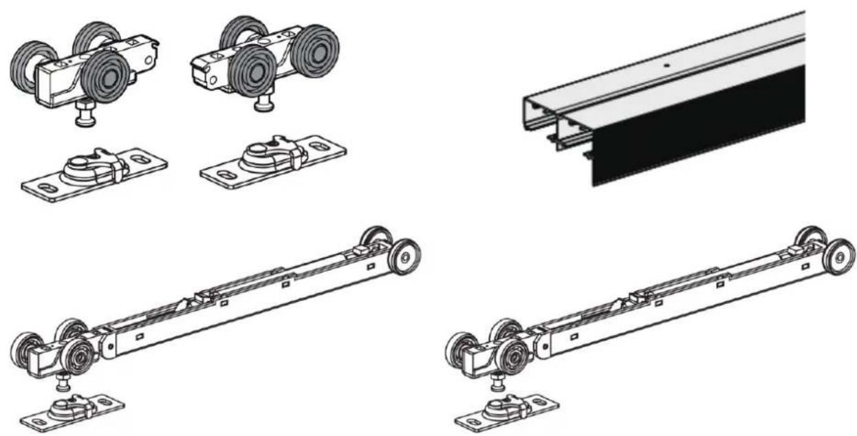 Vevor YMXT-XC40-8B - Sliding Door Set - 1