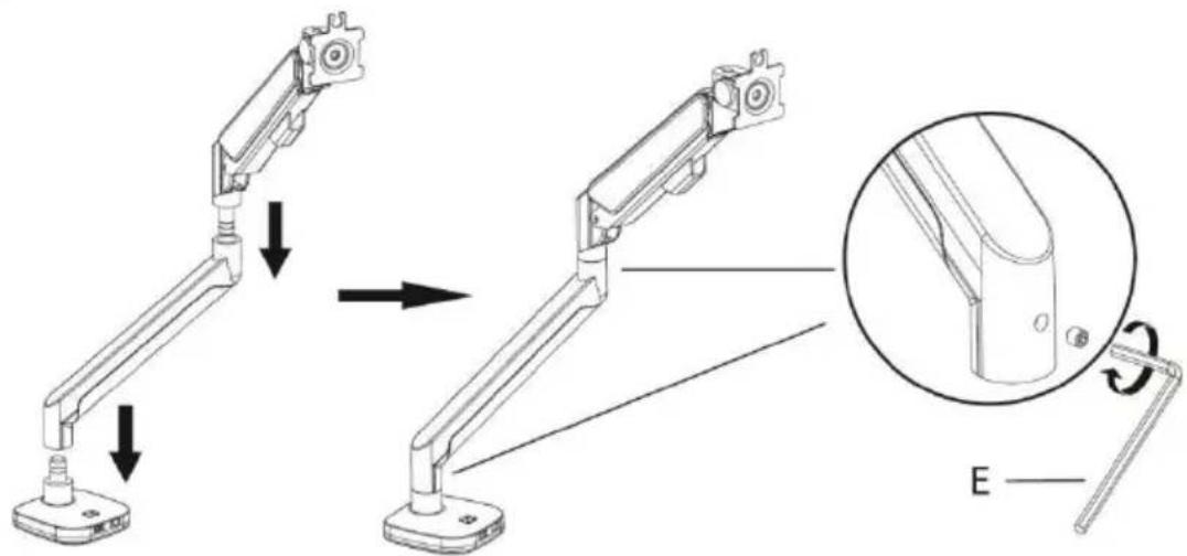 Vevor ZB10U - (Desktop has a hole for item 2 to go through) - 3