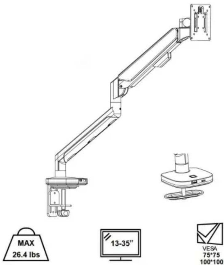 Vevor ZB10U - MONITOR-TISCHHALTERUNG - 1