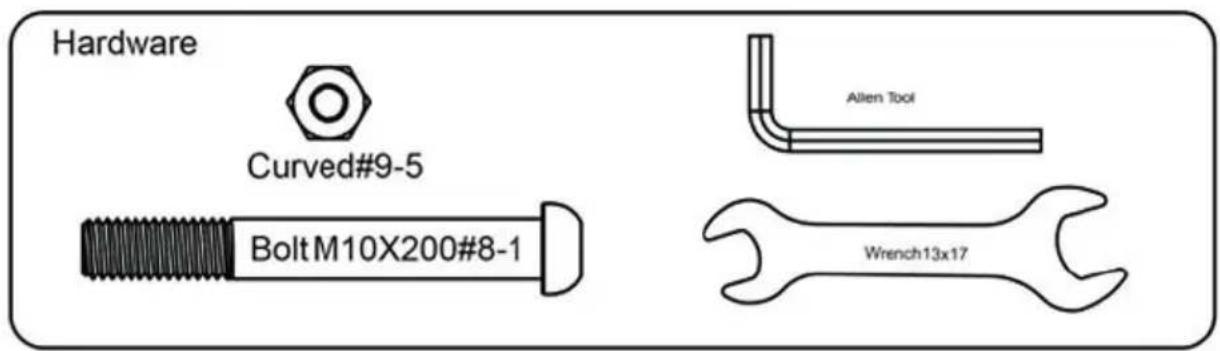 Vevor YN-388 - Schritt 1: Gebogene Schiene installieren - 1