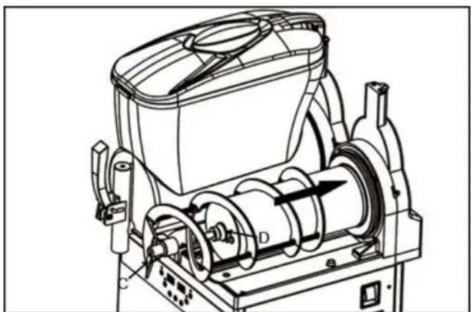 Vevor XN240B - Duwhandgreep demonteren - 3
