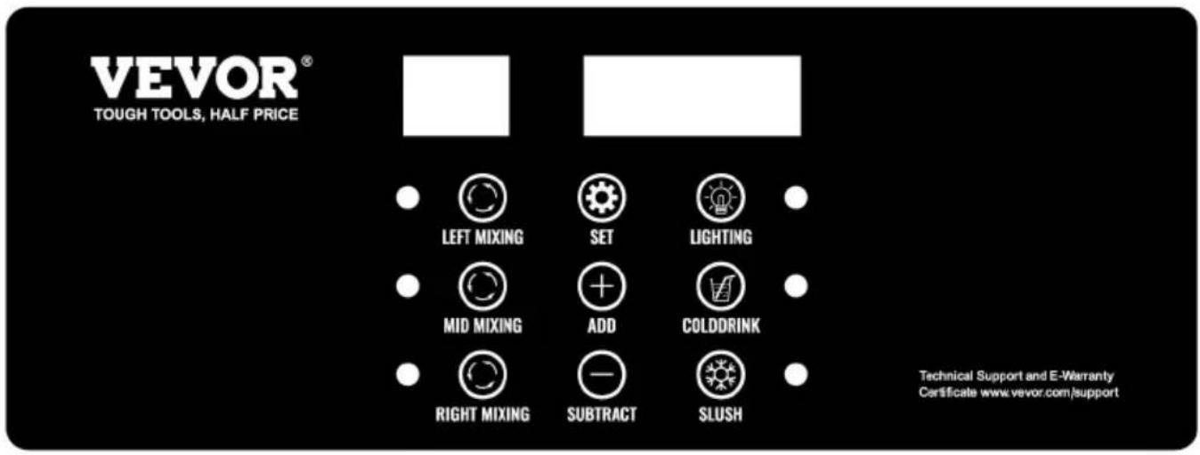 Vevor XN240B - Panel Diagram: - 1