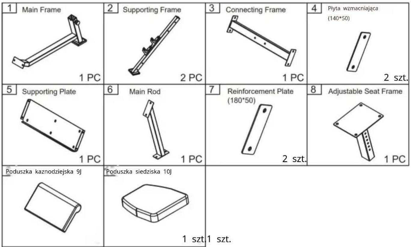 Vevor MS0001 - LISTA CZĘŚCI - 1