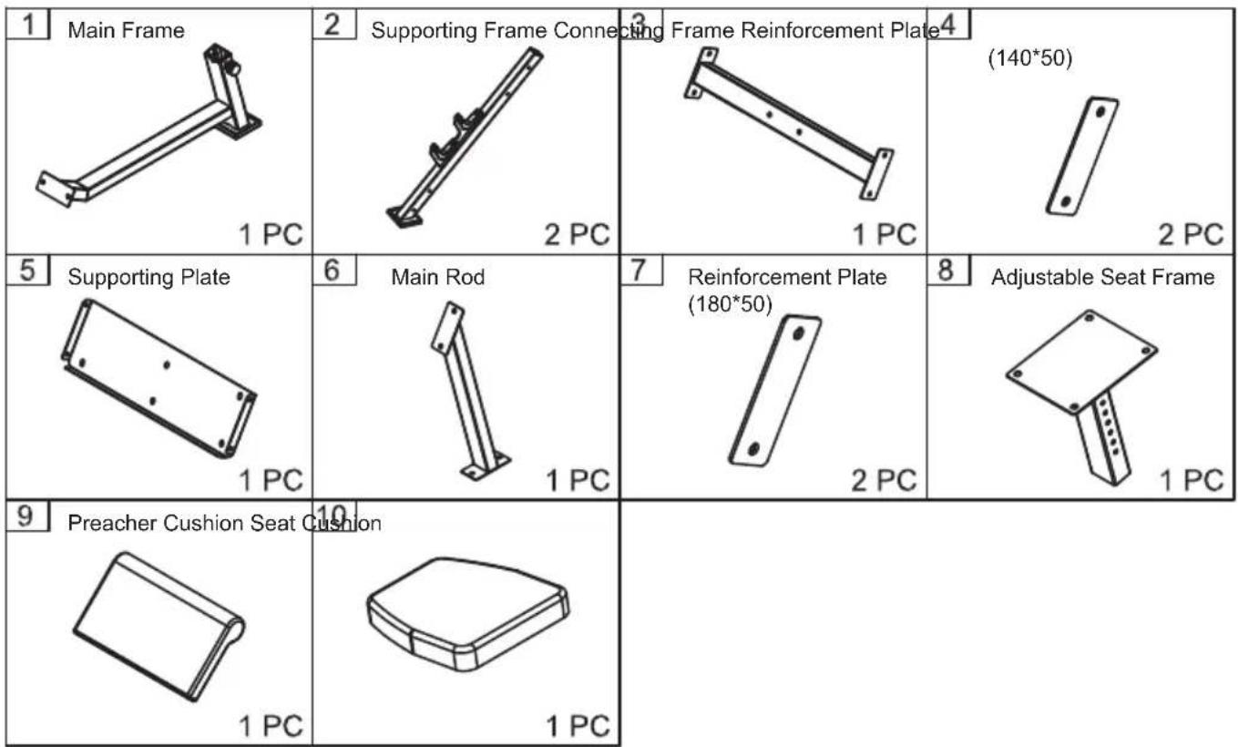 Vevor MS0001 - PARTS LIST - 1
