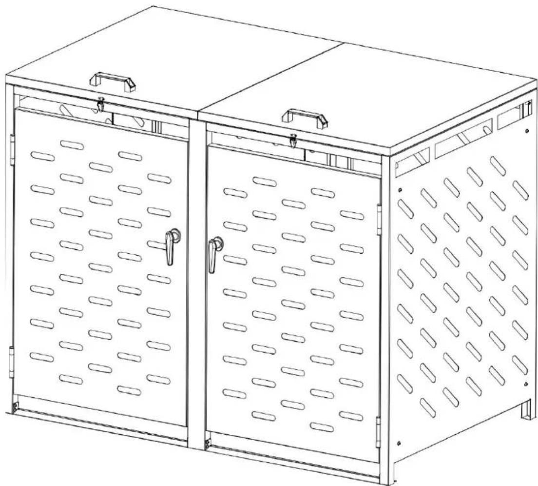 Vevor ZY-2X240L-0.7 - TRASH CAN STORAGE BIN - 1