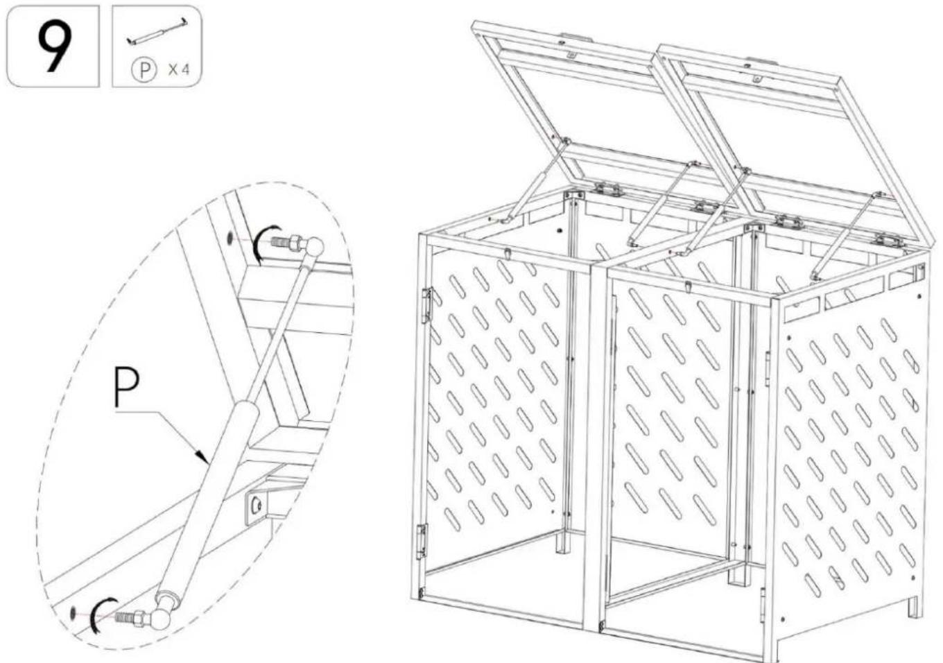 Vevor ZY-2X240L-0.7 - MONTERINGSTEG - 9