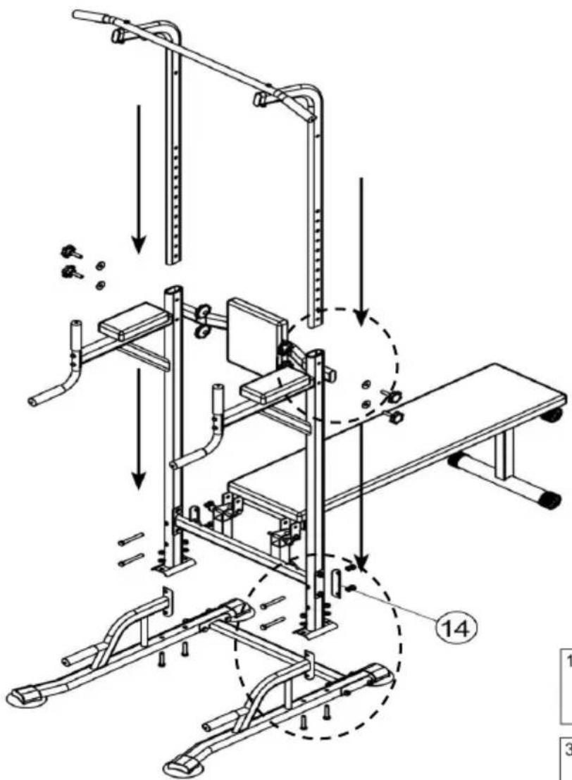 Vevor SSSHKYTXS-H - Step3 : Install top part - 3