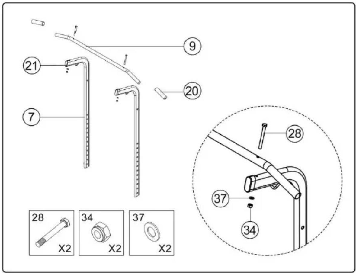 Vevor SSSHKYTXS-H - Step3 : Install top part - 1