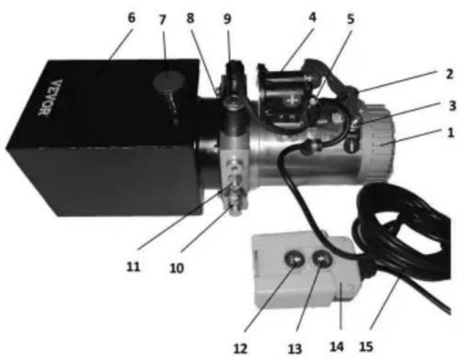 Vevor ZXDC12V-1.6KW-D-20L - DELAR ILLUSTRATION - 1