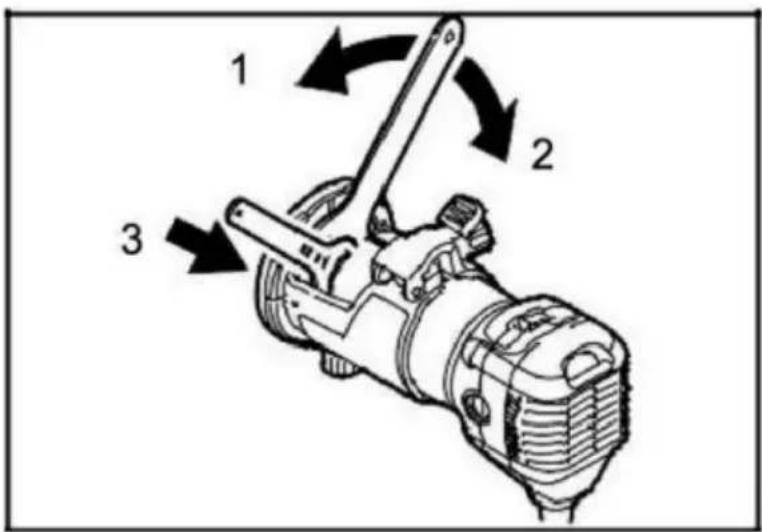 Vevor 0700C - Trimmeraufsatz installieren oder entfernen - 1