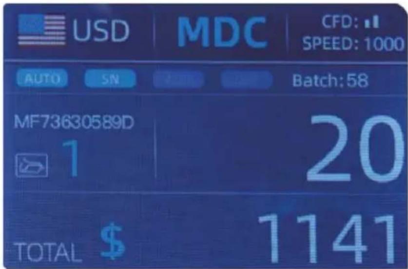 USD MDC CFD: 1 SPEED: 1000 AUTO 5N Batch: 58 MF73630589D 1 20 TOTAL $ 1141