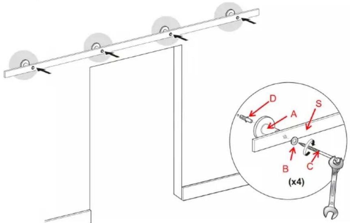 Vevor 64IN-2D-4K - Step-3: Install the guide rail - 1
