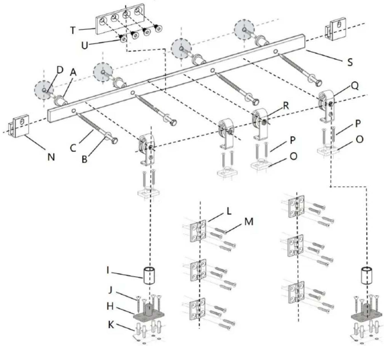 Vevor 64IN-2D-4K - Product decomposition diagram - 1