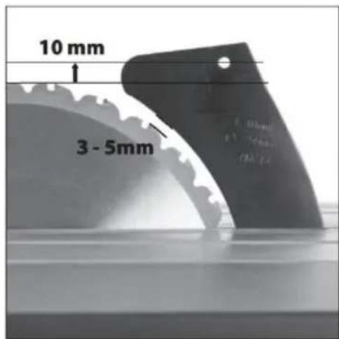 Vevor M1H-ZP5-254D-1 - POSITIONING THE RIVING KNIFE - 4