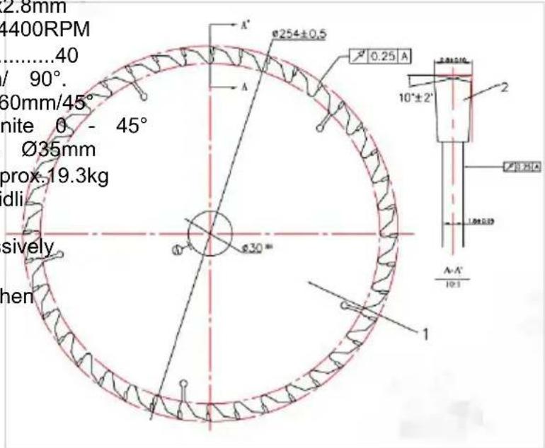 Vevor M1H-ZP12-254A-1 - TECHNICAL DATA - 1
