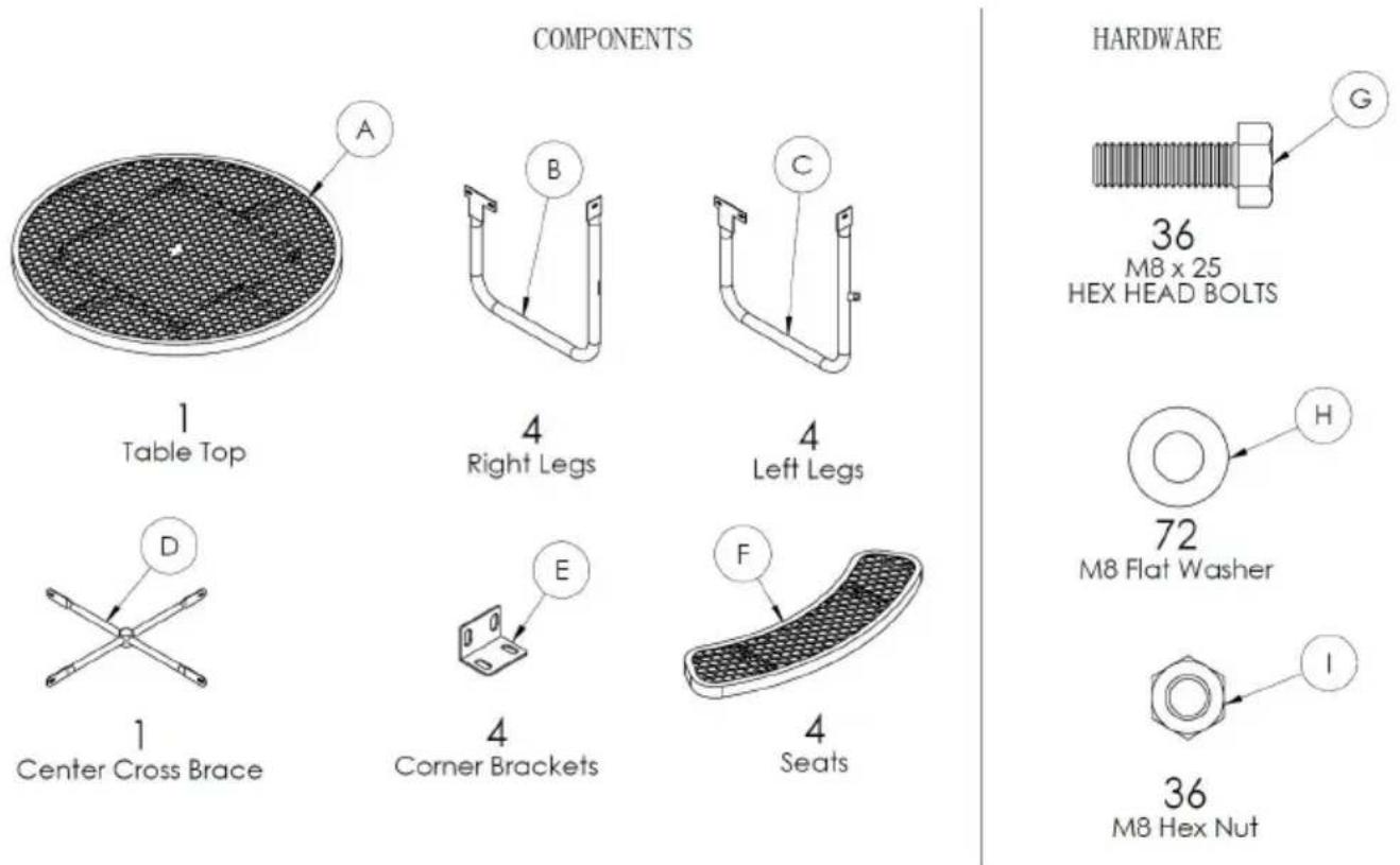 Vevor ALF-002 - Components include - 1