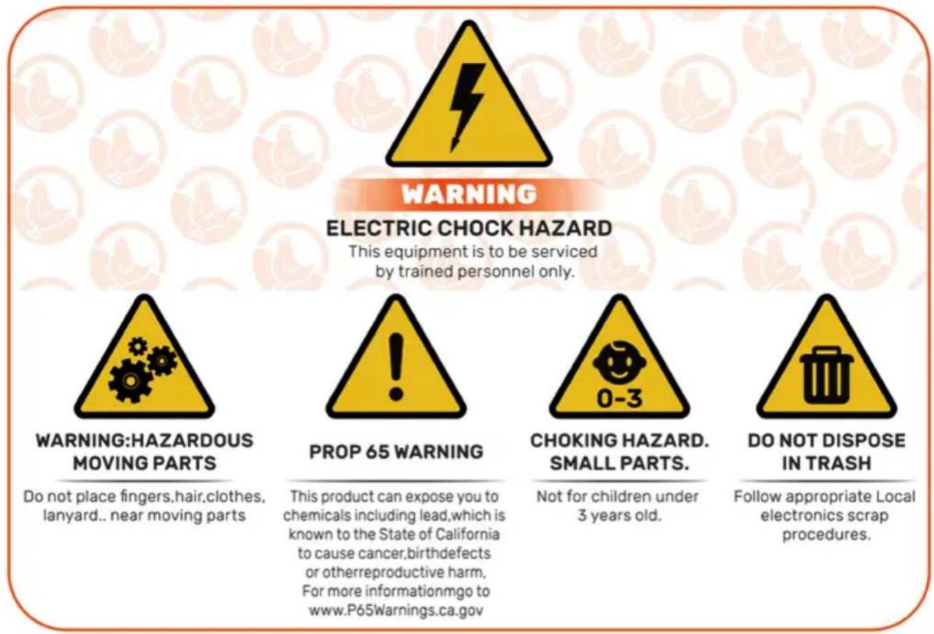 Vevor JUMCC06B - Warnings &amp; Cautions - 1