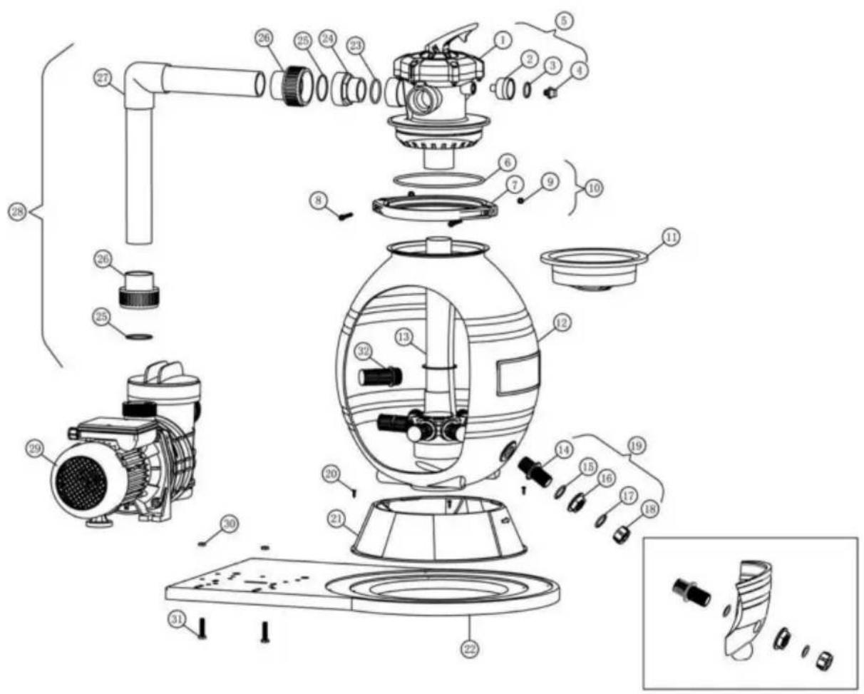 Vevor HCP750-D - MONTAGEDARF - 1