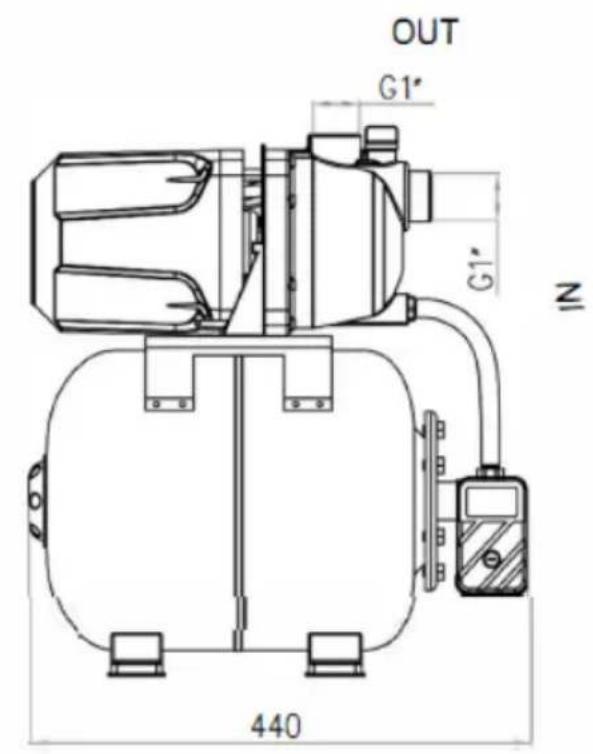 Vevor FSGP1000Cinox-2 - Inlet/outlet caliber: FSGP1200-2 - 1