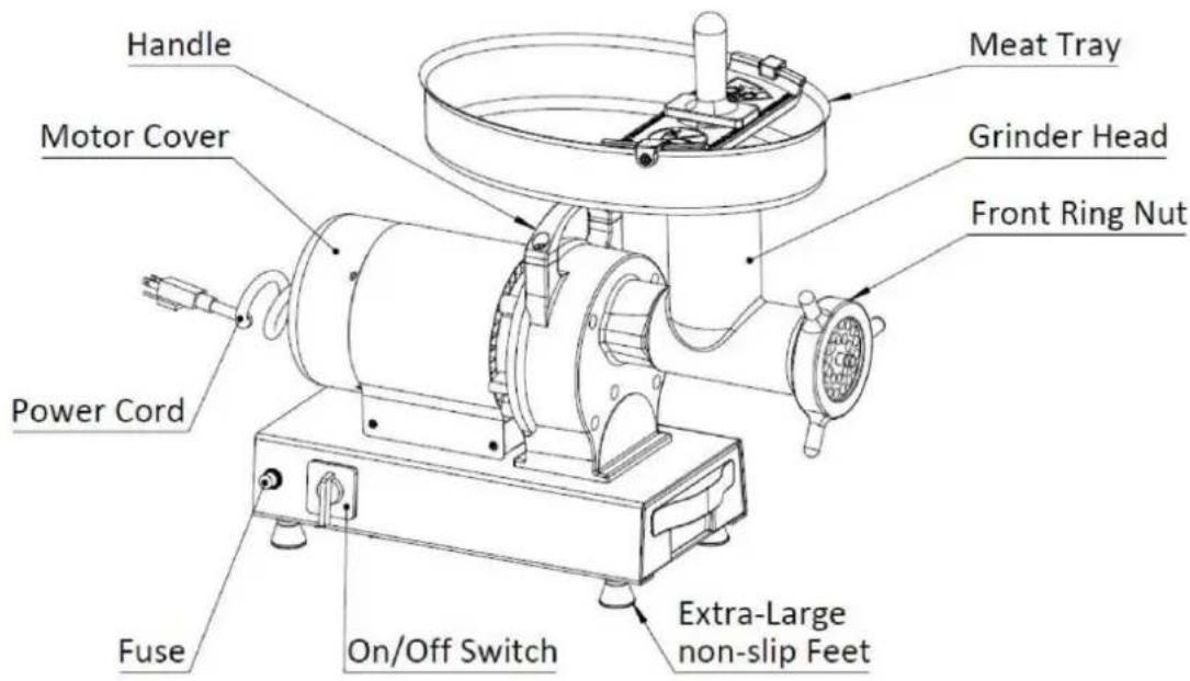 Vevor 1A-EG932 - LISTA CZESCI - 2