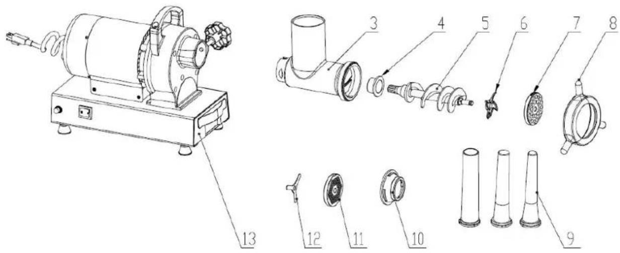 Vevor 1A-EG932 - PARTS LIST - 4