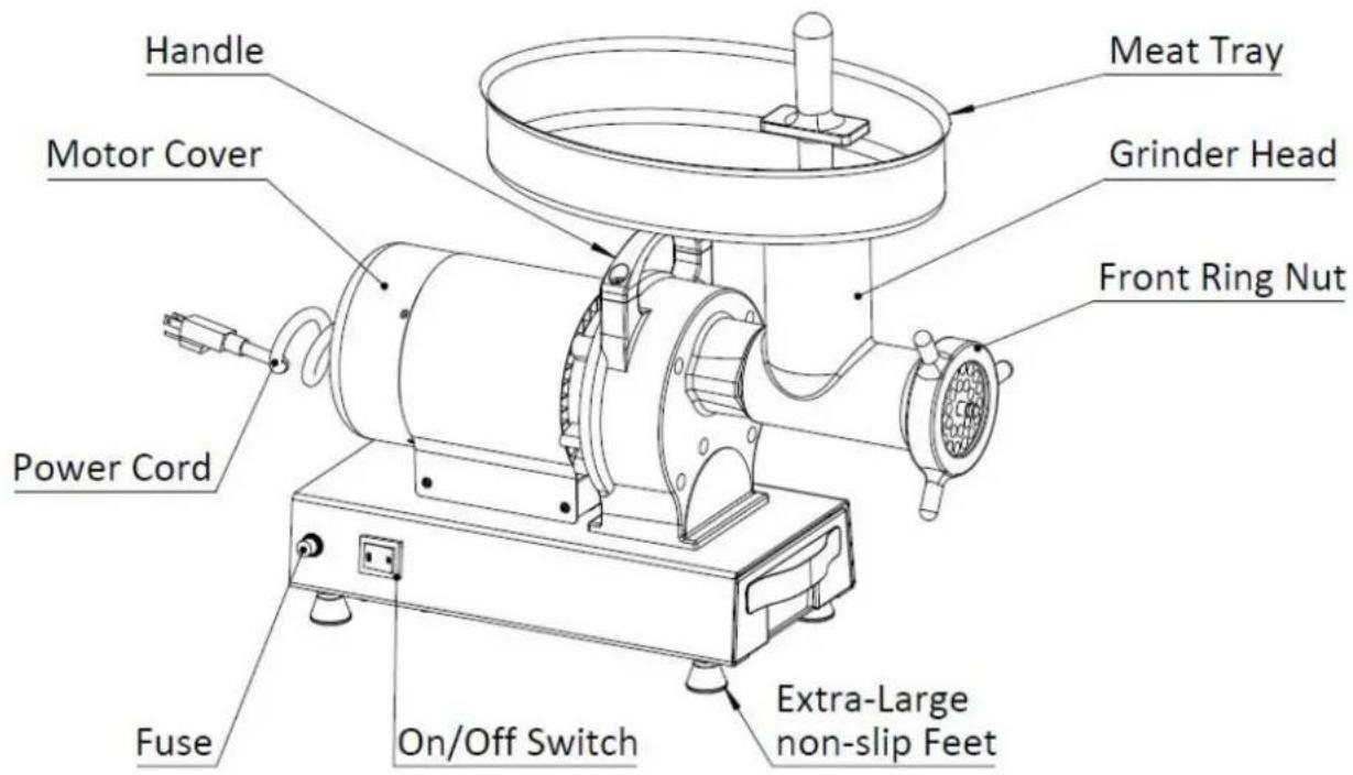 Vevor 1A-EG932 - PARTS LIST - 1