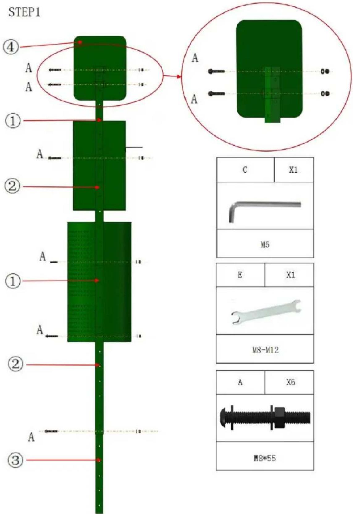 Vevor HBD008-1 - PARTS LIST - 12
