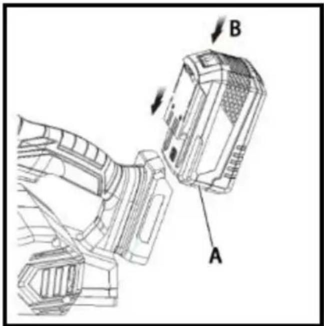 Vevor DB18V-821 - INSTALLING/REMOVING BATTERY PACK - 1