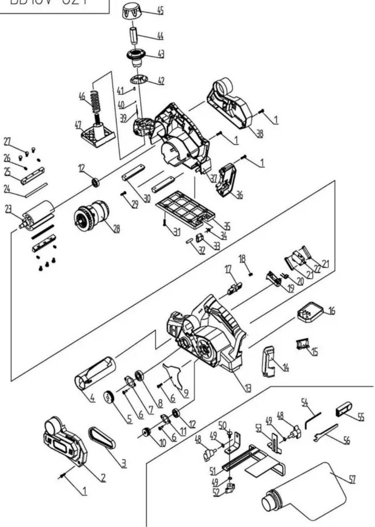 Vevor DB18V-821 - AKCESORIA--STRUGARKA BEZSZCZOTKOWA Z BMC BOX - 2
