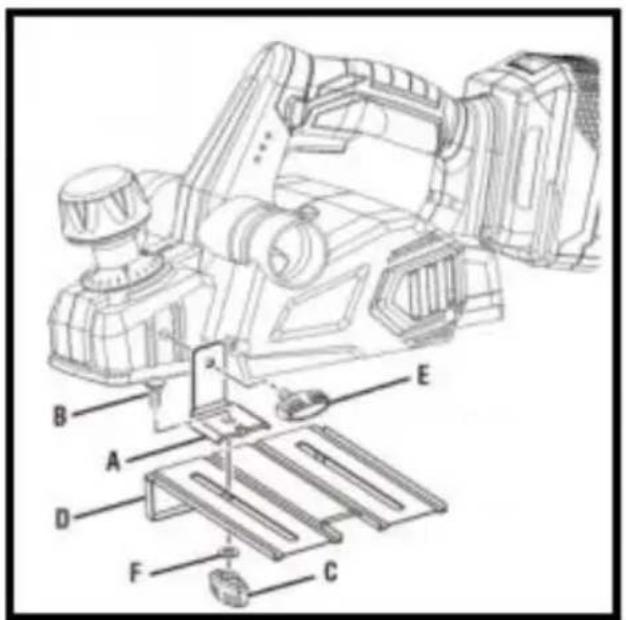 Vevor DB18V-821 - ATTACHING THE EDGE GUIDE FOR PLANINGEDGES - 1