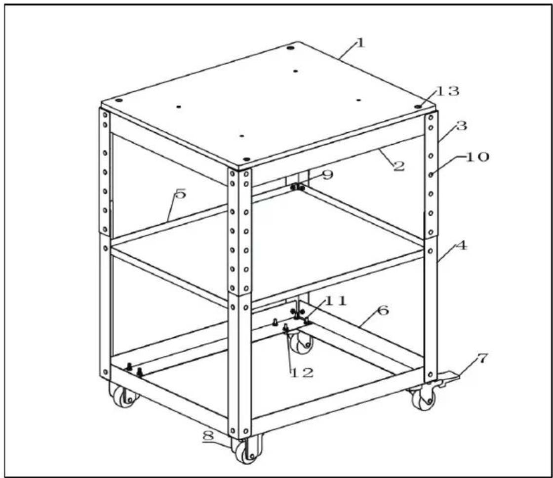 Vevor LCWB90 - STRUCTURE AND PART NAME - 1