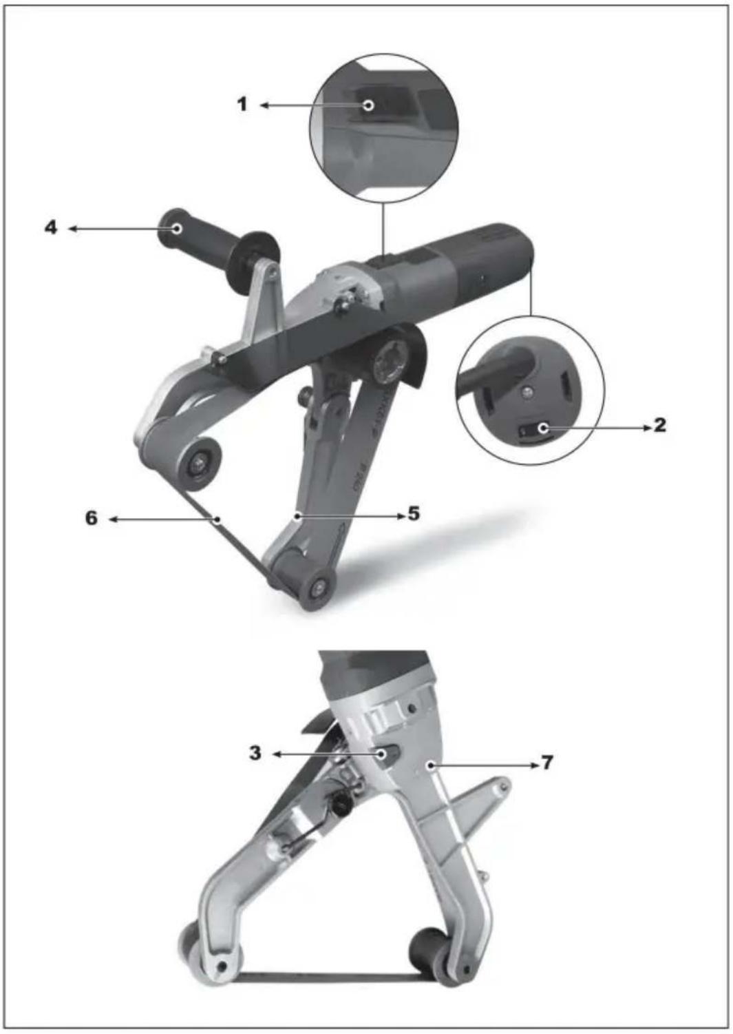 Vevor S1P-HJ2501-H - Nastro abrasivo Attrezzatura opzionale - 1