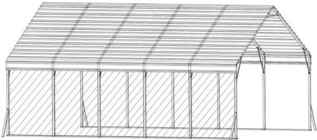 Vevor KD-TPQC-007-20x24ft - CARPORT INSTALLATION INSTRUCTION - 1