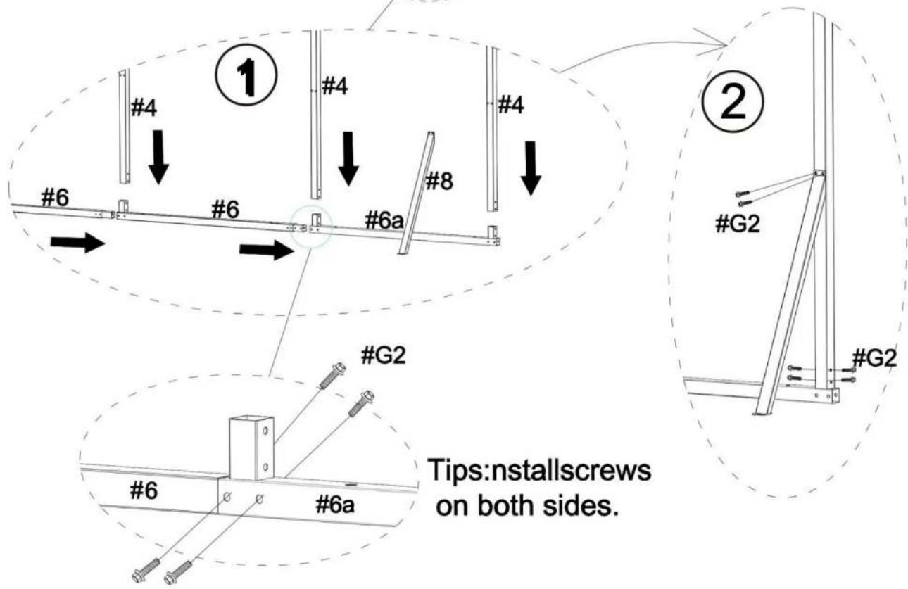 Vevor KD-TPQC-007-20x24ft - STEP 6: Reinforce the Frame - 2