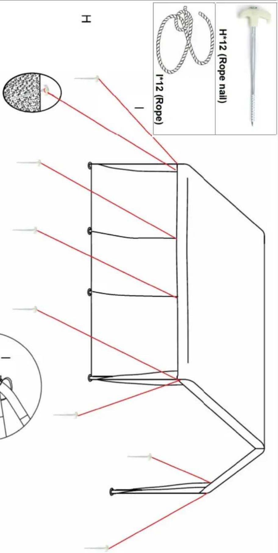 Vevor SXYJSCK-FBS10X20FT-G - PARTS LIST - 12