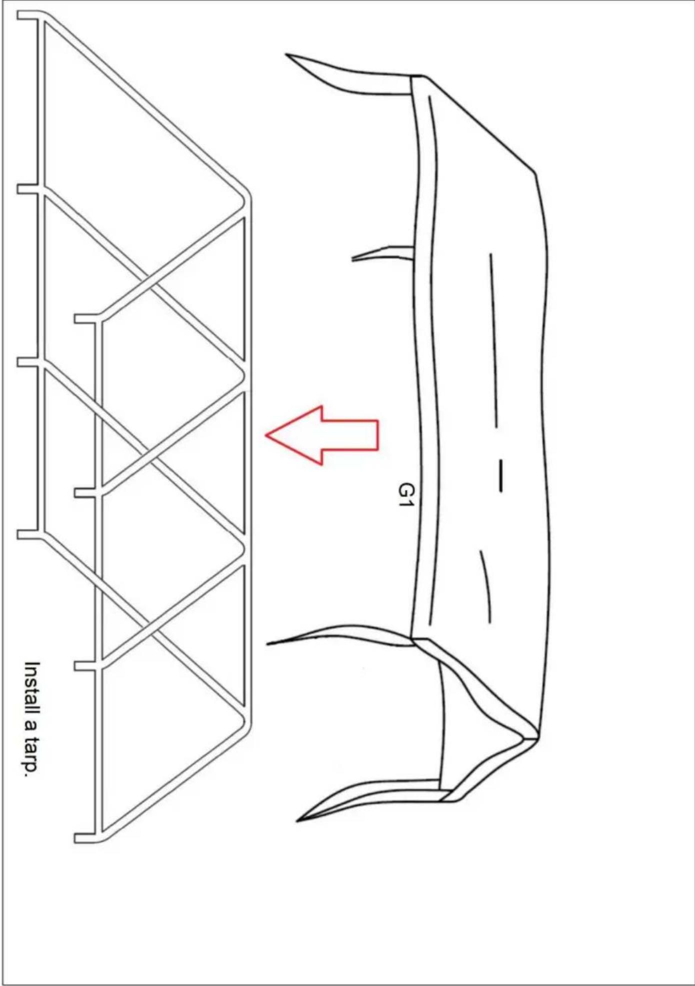Vevor SXYJSCK-FBS10X20FT-G - ÉTAPE D'ASSEMBLAGE - 3