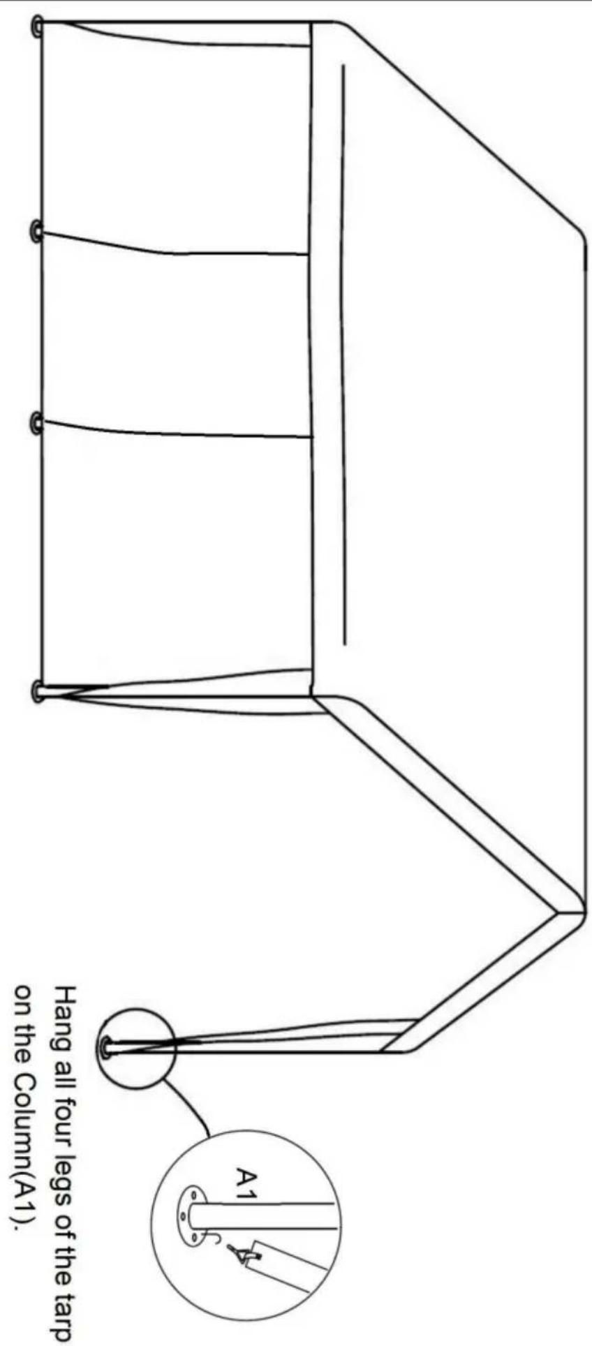Vevor SXYJSCK-FBS10X20FT-G - ÉTAPE D'ASSEMBLAGE - 8