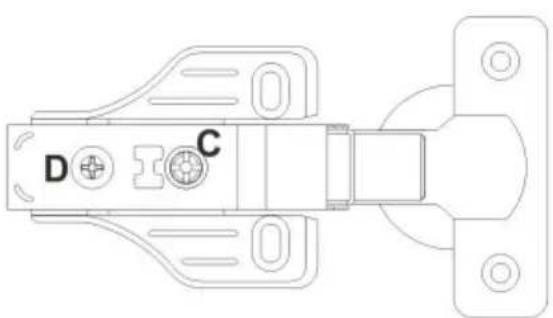 Vevor PHS23701-40 - ÿ35 CLIP ON EINWEG (3D) SECHSFACH EINSTELLBAR HYDRAULISCH PUFFERSCHARNIER - 5