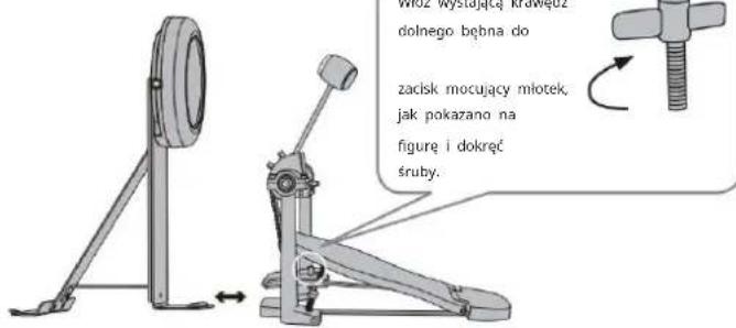Vevor MD200D-P - Bęben basowy jest przymocowany za pomocą młotek schodkowy - 1
