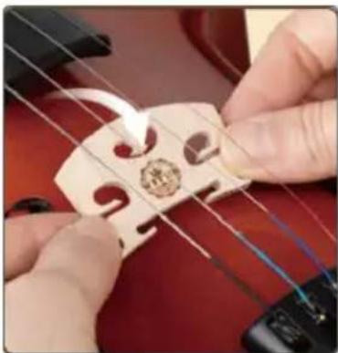 Vevor MV012W - Place the bridge between the F-holes. - 1