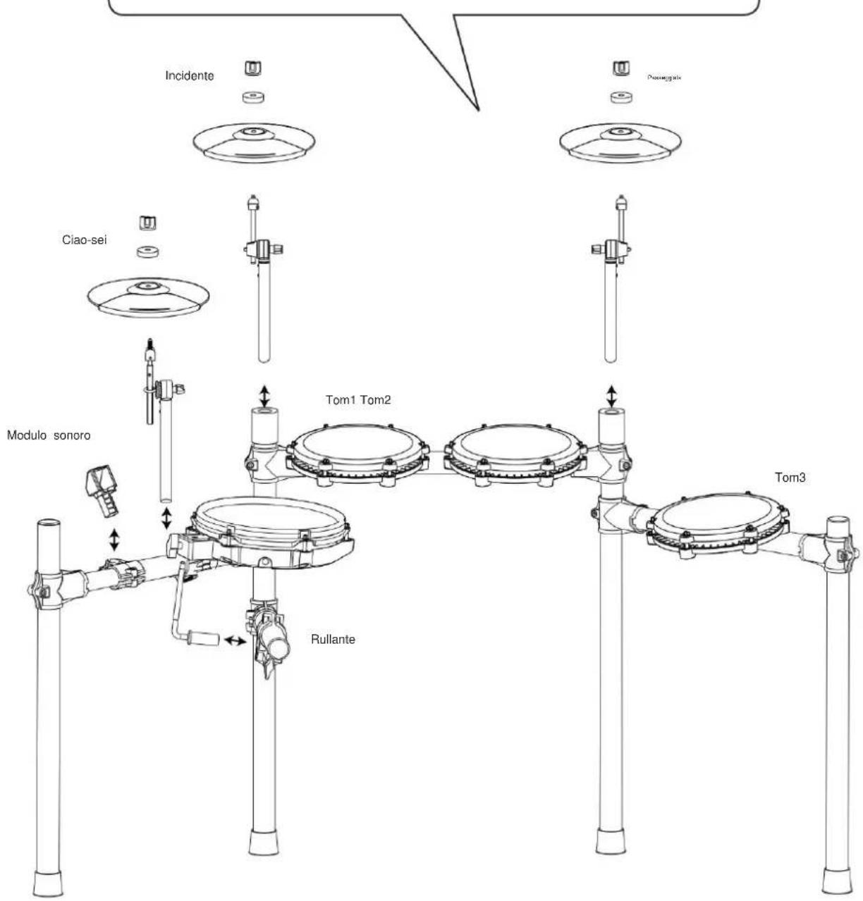 Vevor MD200E-P - Installare le parti che colpisco e il modulo sonoro - 2