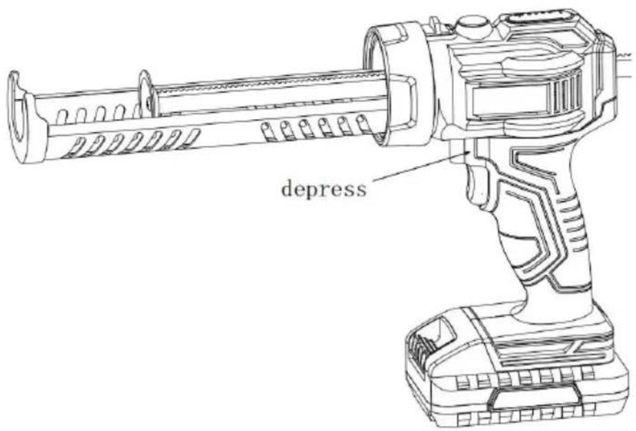 Vevor Q0V-CX51-20 - STARTING/STOPPING THE CAULKING GUN - 1