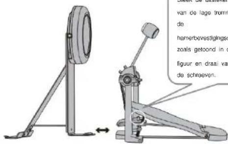 Vevor MD200C-P - De kickdrum worden vastgezet met de stappenhamer - 1