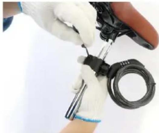 Vevor SCB722 - Step 5: Cable Lock and Saddle Installation - 2