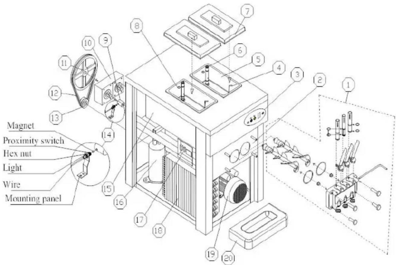 Vevor D520S-B - I.Exploded Diagram - 1