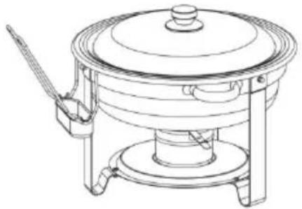 Vevor JZYYXCL5LGG4 - ROUND CHAFING DISH - 1