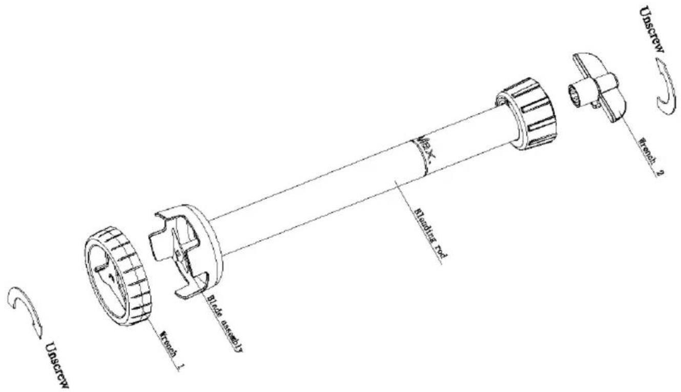 Vevor HB6089-UL - REMOVAL/INSTALLATION OF BLADE ASSEMBLY - 1