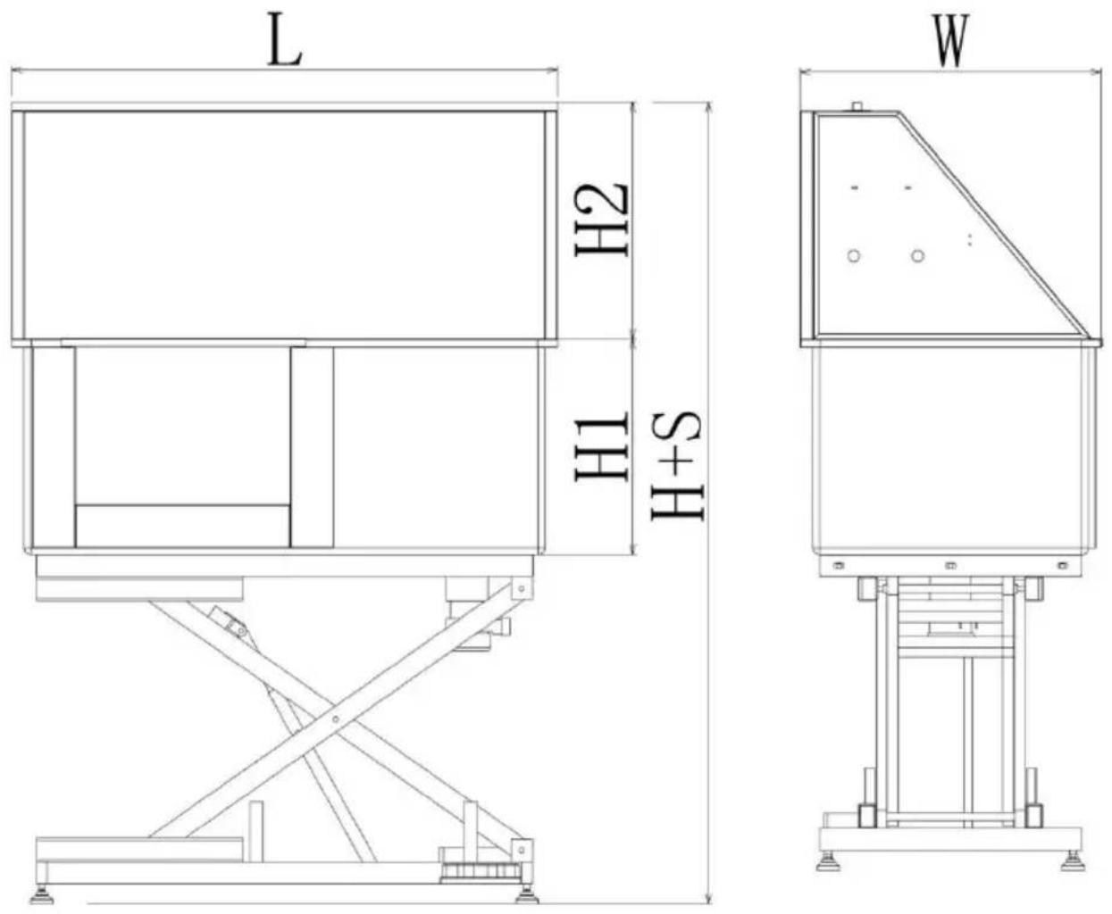 Vevor K1E01028-E - DIMENSIONS AND PARAMETERS - 1