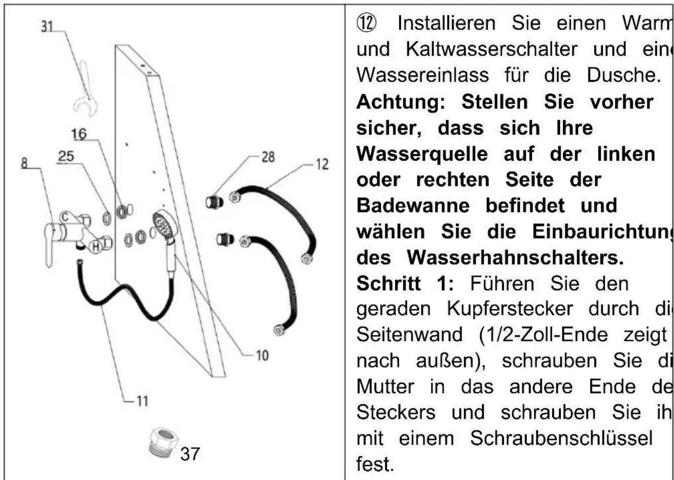 Vevor K2E01007 - Installationsschritte - 13