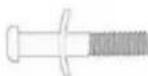 Vevor TX-B6390-48IN+T - f Bolt M8*16&amp;Flat Washer [X6] - 1